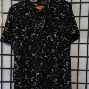 Joe Fresh Womens XL long dress  black With White Accents